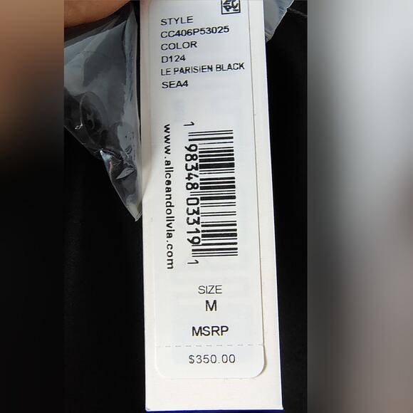 Alice + Olivia Willa Silk Le Parisien Floral Placket Top Blouse  Medium FLAW - Picture 15 of 16